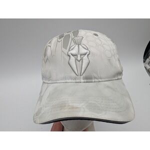 Kryptek Altitude Camo Spartan Logo Adjustable Baseball Cap Hat White Gray